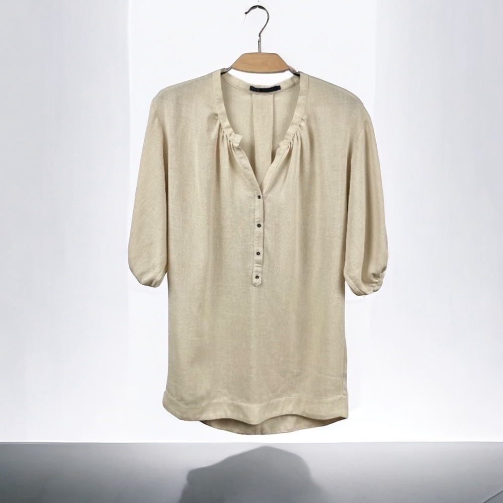 Elegant Cream Women's Tunic Top